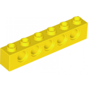 Technic steen 1x6 Yellow